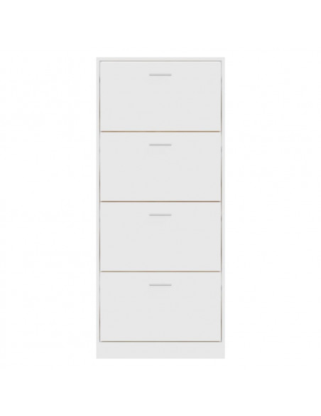 Scarpiera Bianca 63x24x147 cm in Legno Multistrato