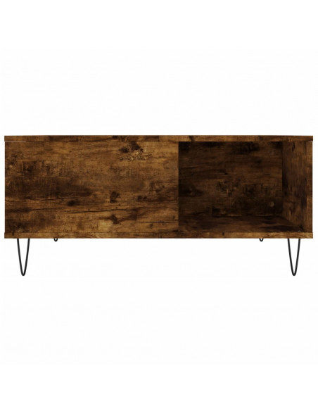 Tavolino da Salotto Rovere Fumo 80x80x36,5 cm Legno Multistrato