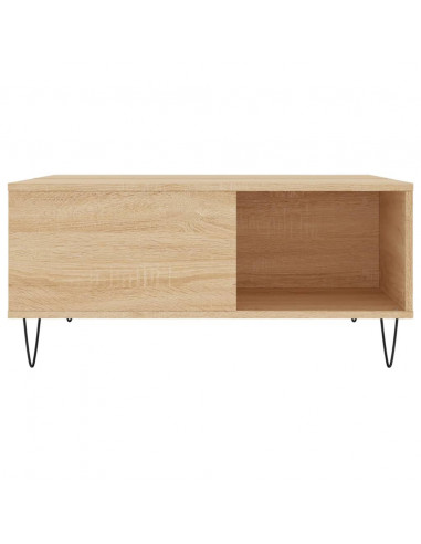 Tavolino Salotto Rovere Sonoma 80x80x36,5 cm Legno Multistrato