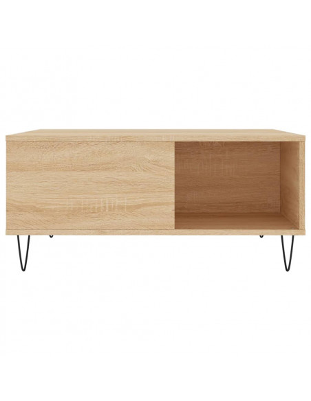 Tavolino Salotto Rovere Sonoma 80x80x36,5 cm Legno Multistrato