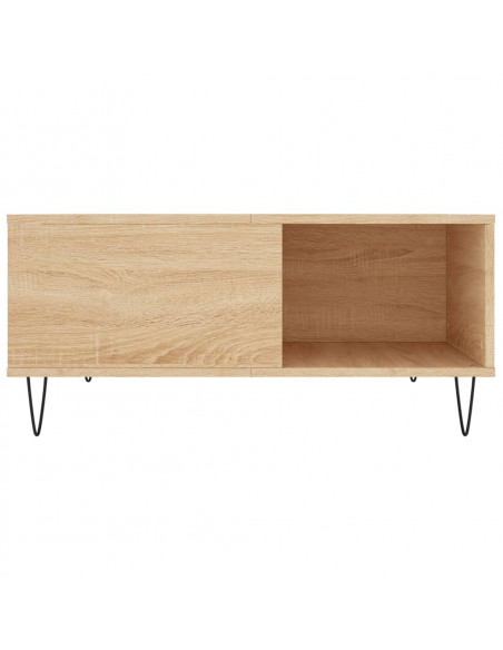 Tavolino Salotto Rovere Sonoma 80x80x36,5 cm Legno Multistrato