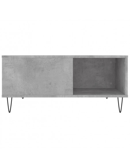 Tavolino Salotto Grigio Cemento 80x80x36,5 cm Legno Multistrato