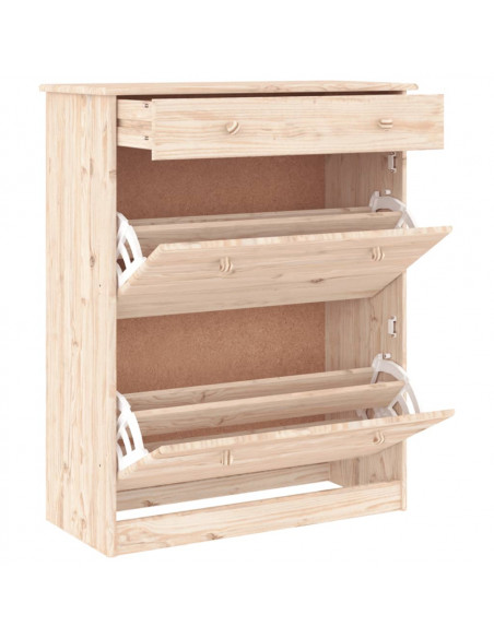 Scarpiera ALTA 77x35x96 cm in Legno Massello di Pino