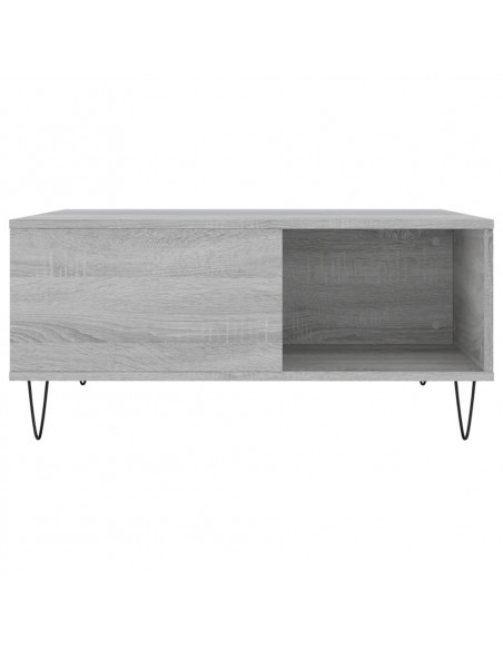 Tavolino Salotto Grigio Sonoma 80x80x36,5 cm Legno Multistrato