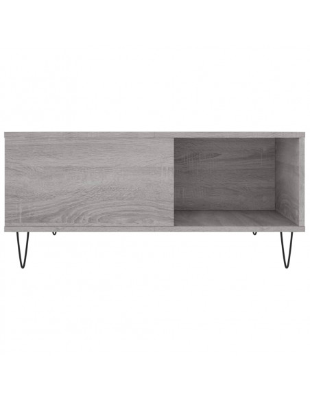 Tavolino Salotto Grigio Sonoma 80x80x36,5 cm Legno Multistrato