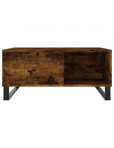 Tavolino da Salotto Rovere Fumo 80x80x36,5 cm Legno Multistrato