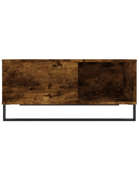 Tavolino da Salotto Rovere Fumo 80x80x36,5 cm Legno Multistrato