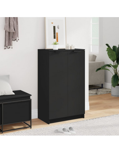 Scarpiera Nera 59x35x100 cm in Legno Multistrato