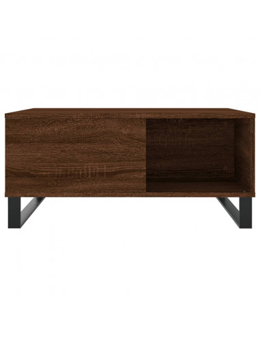 Tavolino Salotto Rovere Marrone 80x80x36,5 cm Legno Multistrato