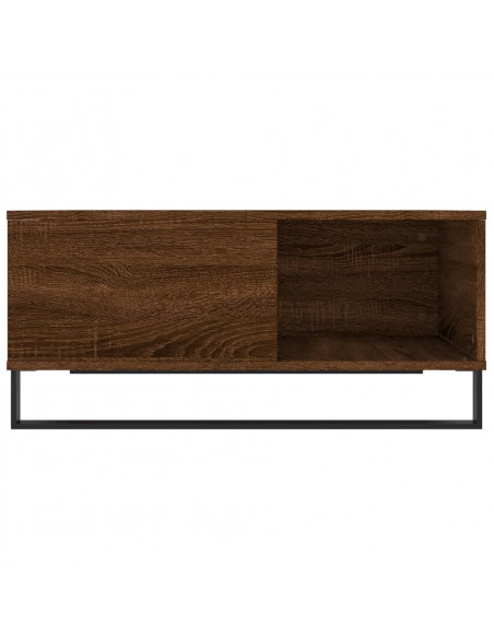 Tavolino Salotto Rovere Marrone 80x80x36,5 cm Legno Multistrato