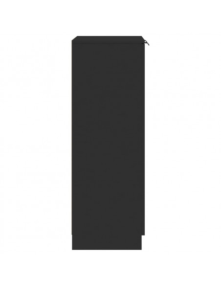 Scarpiera Nera 59x35x100 cm in Legno Multistrato