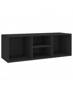 Panca Porta Scarpe Nera 105x35x35 cm in Legno Multistrato 2