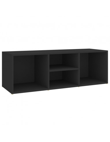 Panca Porta Scarpe Nera 105x35x35 cm in Legno Multistrato