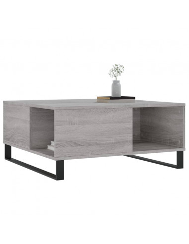 Tavolino Salotto Grigio Sonoma 80x80x36,5 cm Legno Multistrato