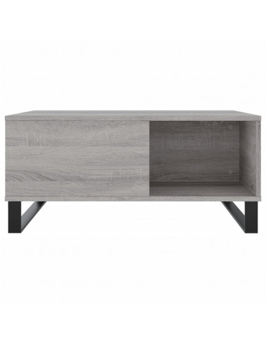 Tavolino Salotto Grigio Sonoma 80x80x36,5 cm Legno Multistrato