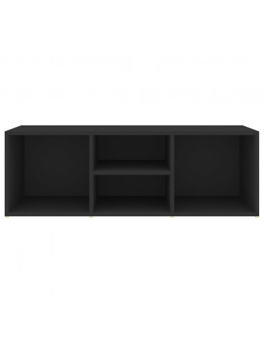 Panca Porta Scarpe Nera 105x35x35 cm in Legno Multistrato