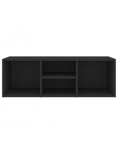 Panca Porta Scarpe Nera 105x35x35 cm in Legno Multistrato