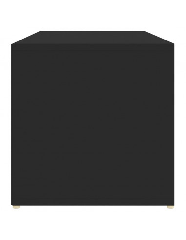 Panca Porta Scarpe Nera 105x35x35 cm in Legno Multistrato