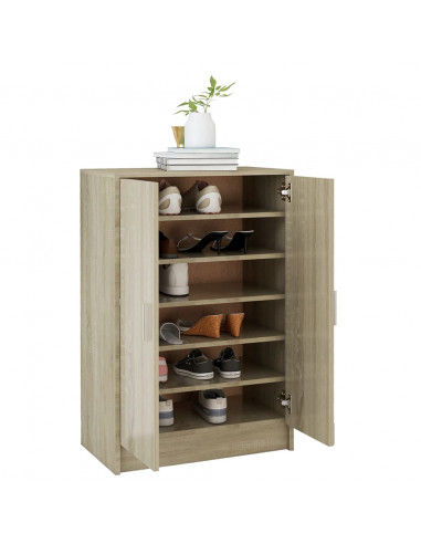 Scarpiera Rovere Sonoma 60x35x92 cm in Truciolato