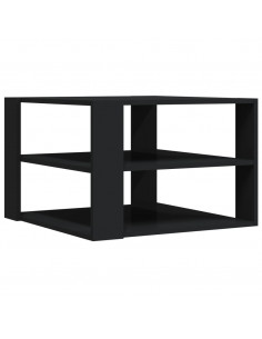 Tavolino da Salotto Nero 59,5x59,5x40 cm in Legno Multistrato 2