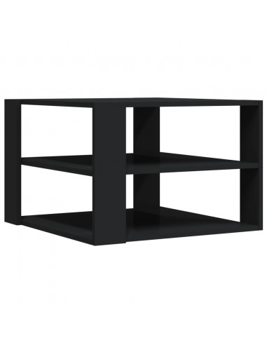 Tavolino da Salotto Nero 59,5x59,5x40 cm in Legno Multistrato