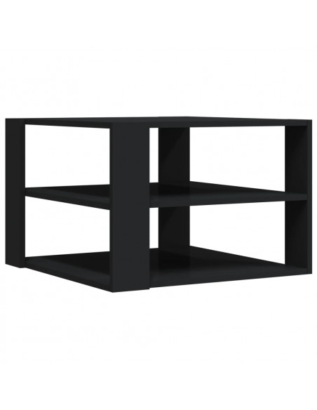 Tavolino da Salotto Nero 59,5x59,5x40 cm in Legno Multistrato