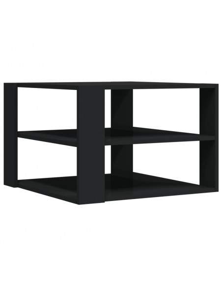 Tavolino da Salotto Nero 59,5x59,5x40 cm in Legno Multistrato