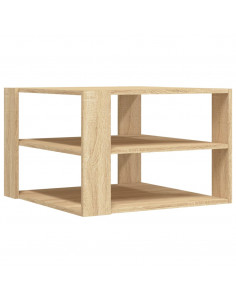 Tavolino Salotto Rovere Sonoma 59,5x59,5x40cm Legno Multistrato 2