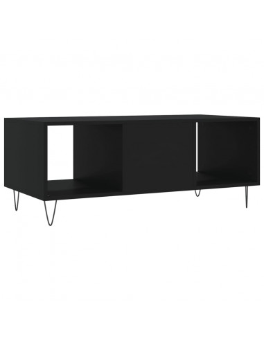 Tavolino da Salotto Nero 102x50x40 cm in Legno Multistrato