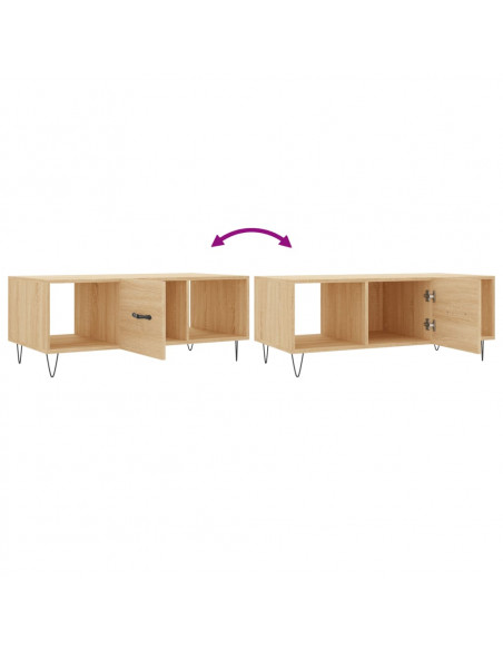 Tavolino da Salotto Rovere Sonoma 102x50x40cm Legno Multistrato