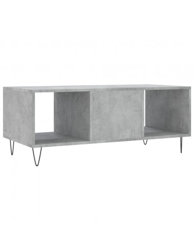 Tavolino Salotto Grigio Cemento 102x50x40 cm Legno Multistrato