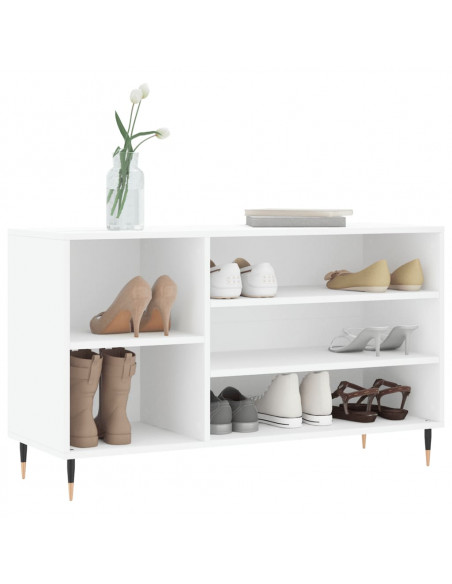 Scarpiera Bianca 102x36x60 cm in Legno Multistrato