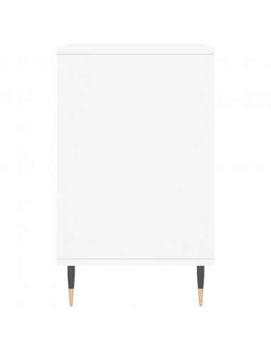 Scarpiera Bianco Lucido 102x36x60 cm in Legno Multistrato