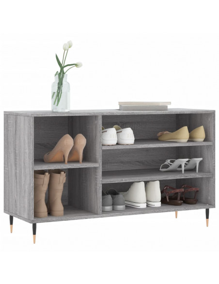 Scarpiera Grigio Sonoma 102x36x60 cm in Legno Multistrato