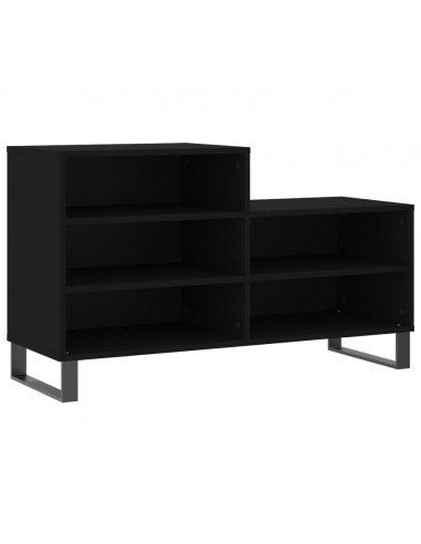 Scarpiera Nera 102x36x60 cm in Legno Multistrato