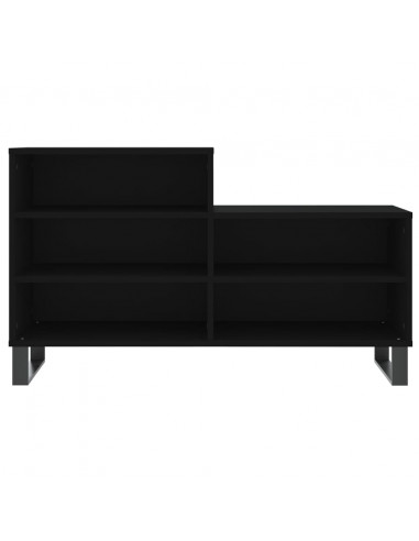 Scarpiera Nera 102x36x60 cm in Legno Multistrato