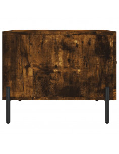 Tavolino da Salotto Rovere Fumo 50x50x40 cm Legno Multistrato 2