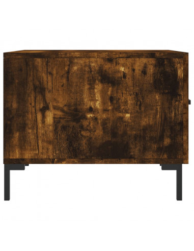 Tavolino da Salotto Rovere Fumo 50x50x40 cm Legno Multistrato