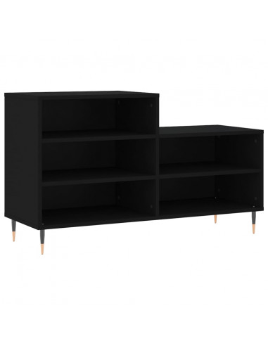 Scarpiera Nera 102x36x60 cm in Legno Multistrato