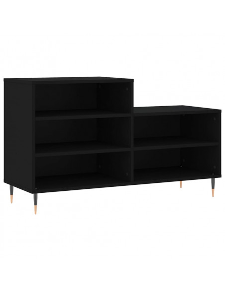 Scarpiera Nera 102x36x60 cm in Legno Multistrato