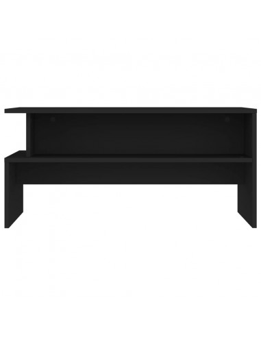 Tavolino da Salotto Nero 90x55x42,5 cm in Legno Multistrato