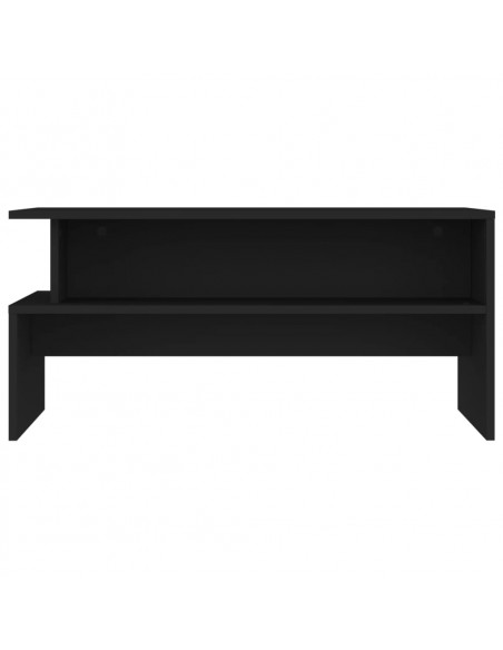 Tavolino da Salotto Nero 90x55x42,5 cm in Legno Multistrato