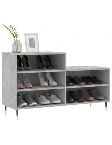 Scarpiera Grigio Cemento 102x36x60 cm in Legno Multistrato