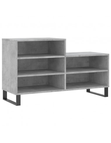 Scarpiera Grigio Cemento 102x36x60 cm in Legno Multistrato