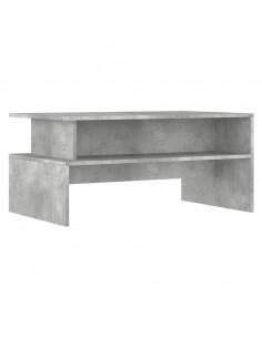 Tavolino Salotto Grigio Cemento 90x55x42,5 cm Legno Multistrato 2