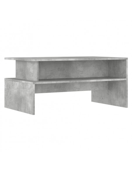 Tavolino Salotto Grigio Cemento 90x55x42,5 cm Legno Multistrato
