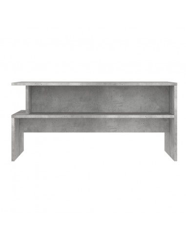 Tavolino Salotto Grigio Cemento 90x55x42,5 cm Legno Multistrato