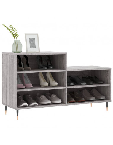 Scarpiera Grigio Sonoma 102x36x60 cm in Legno Multistrato