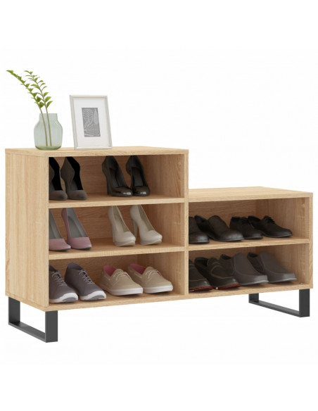 Scarpiera Rovere Sonoma 102x36x60 cm in Legno Multistrato