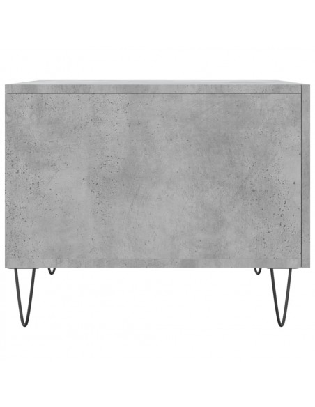 Tavolino Salotto Grigio Cemento 50x50x40 cm Legno Multistrato